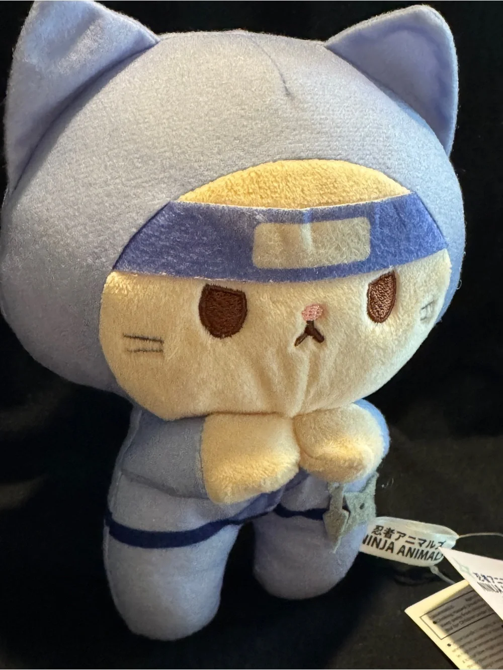 Ninja Animals Mini Cat Plush Toy - Light Purple